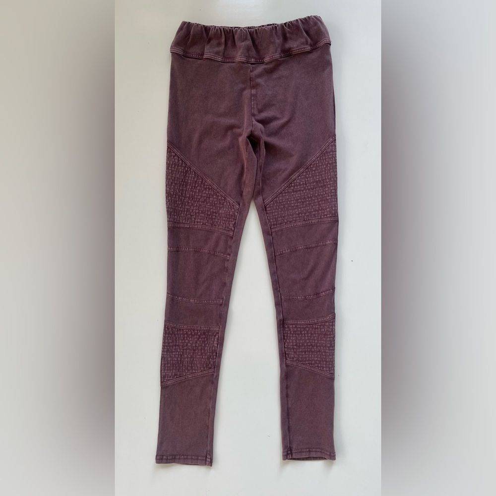 Sundance Women's Burgundy Maroon Moto Leggings Soft Lightweight Size Small